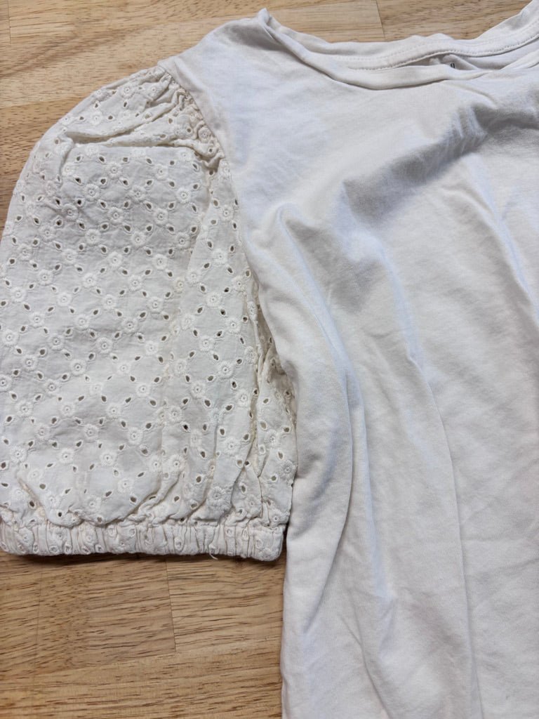 Gap Kids Cream Eyelet Top – 14–16 - Nest and Sprout - Consignment