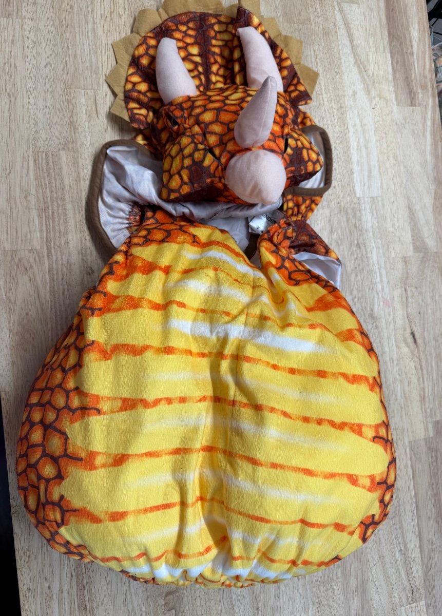 Printed Triceratops Costume – 24m Bodysuit and Hat - Nest and Sprout-Consignment