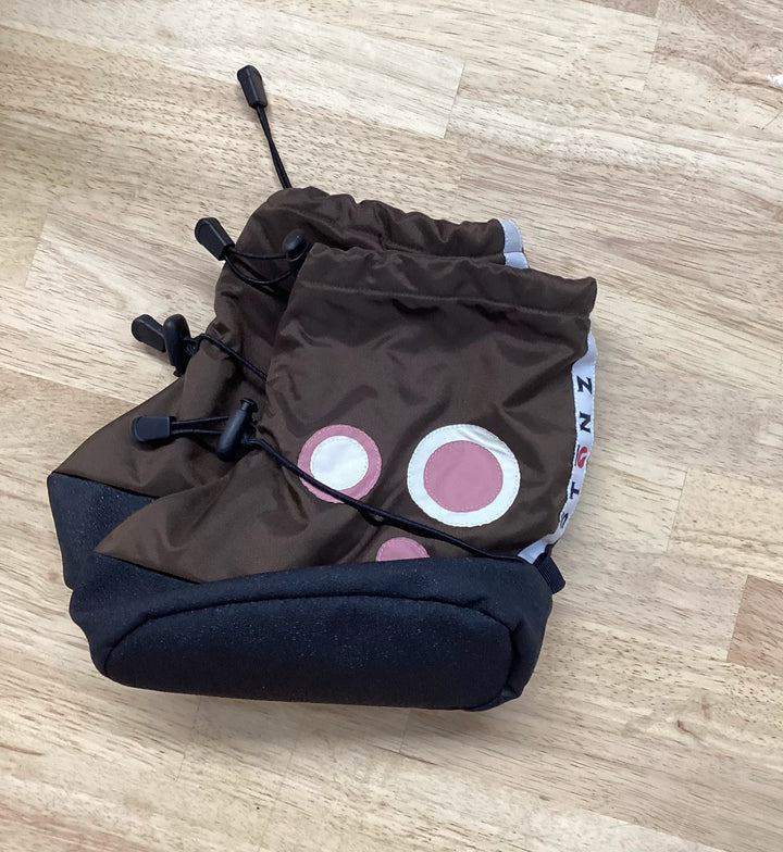 STONZ XL Booties – Brown with Pink Polka Dots