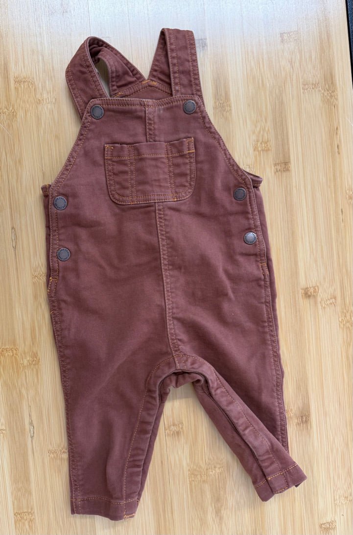 Joe Fresh Overalls – 6–12M | Brown Long Length - Nest and Sprout - Consignment