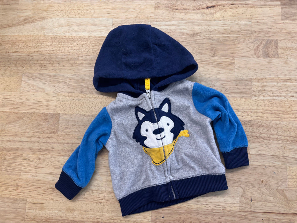 Carters Newborn Fleece Puppy Dog Zip Sweater