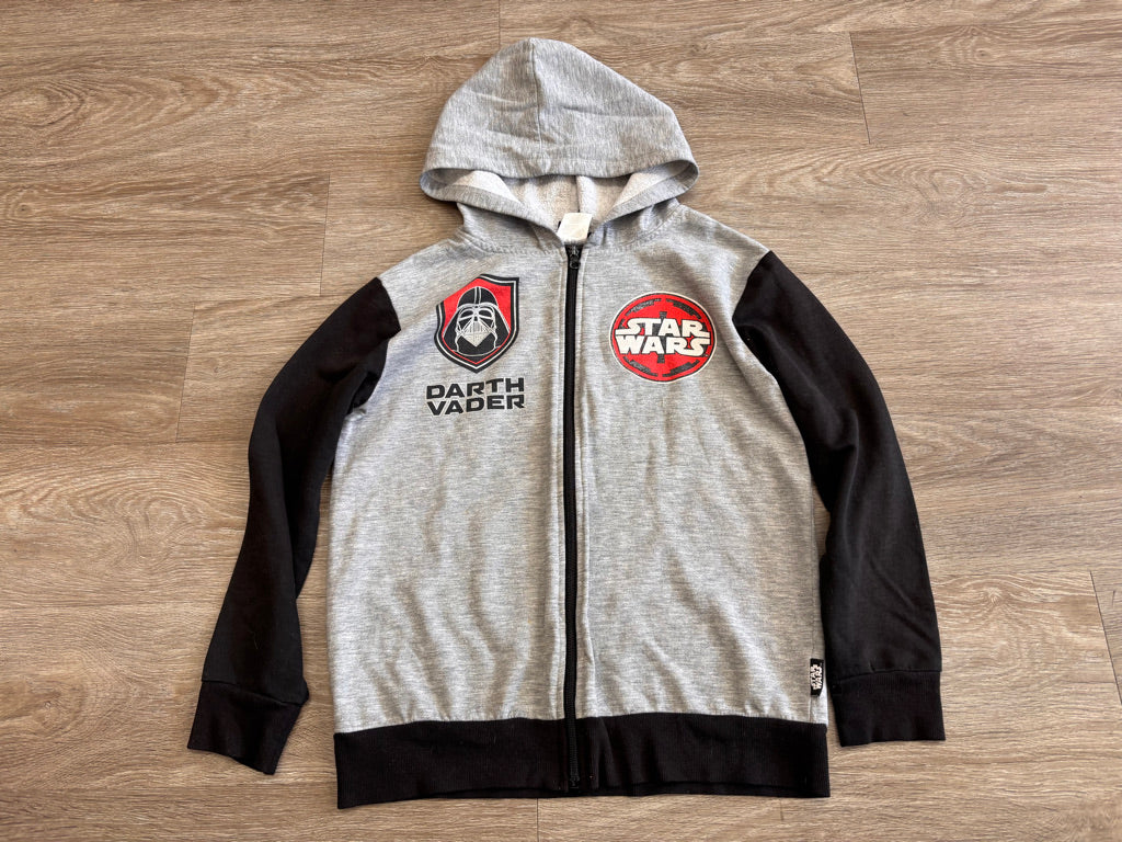 Star Wars Zip-Up Hoodie – Size 10–12Y (Darth Vader, Lightweight)
