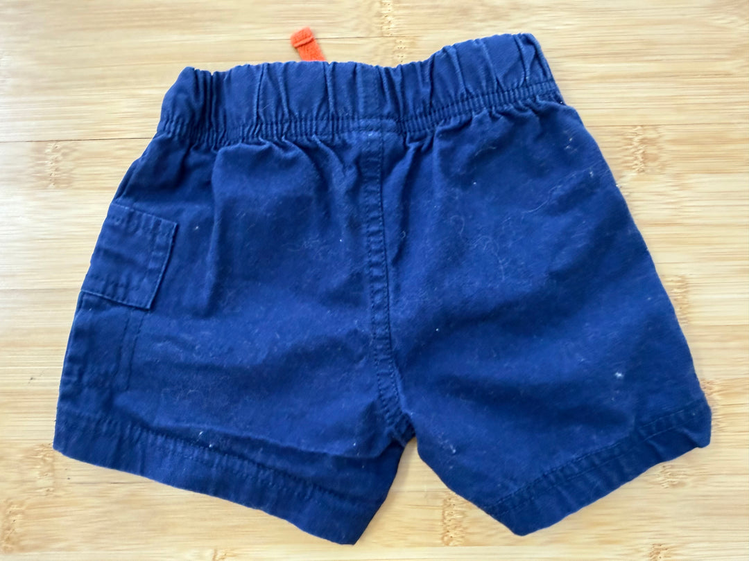 Child of Mine by Carter's Cargo Shorts – 6–9M | Blue Non-Functional Drawstring