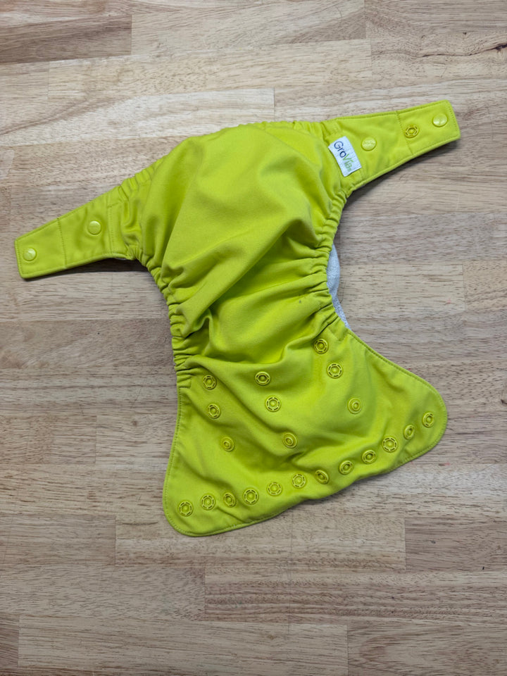 GroVia O.N.E. Diaper – One Size | Lime Green with Soaker