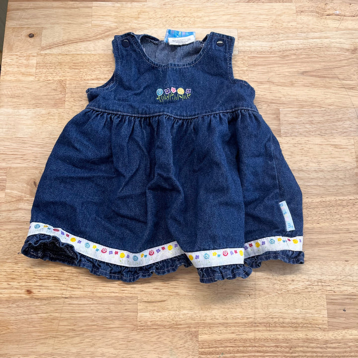 Please Mum 3–6M Denim Jumper Dress