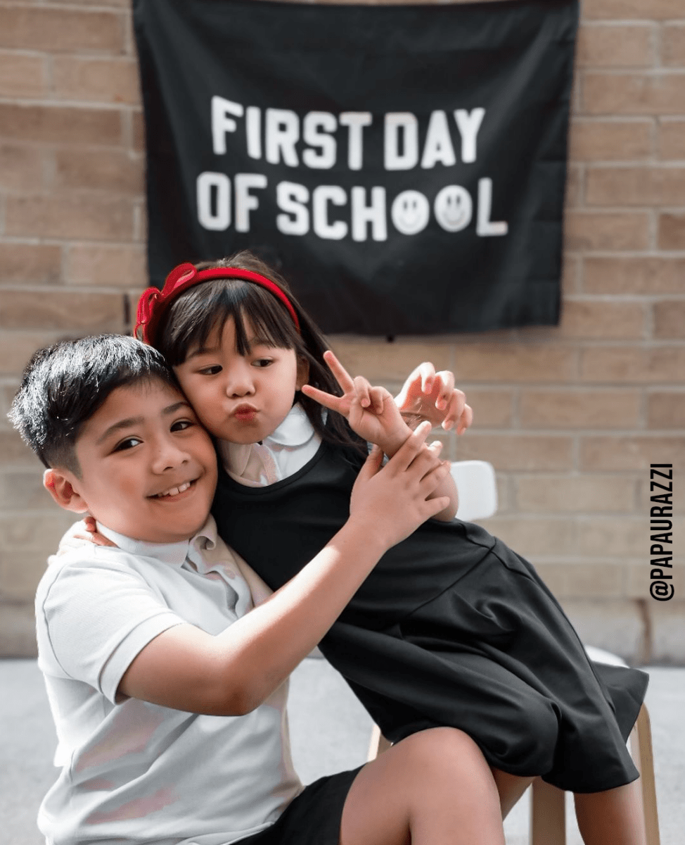 First / Last Day of School (Black) Reversible Banner Kids - Nest and Sprout - Cherrypick