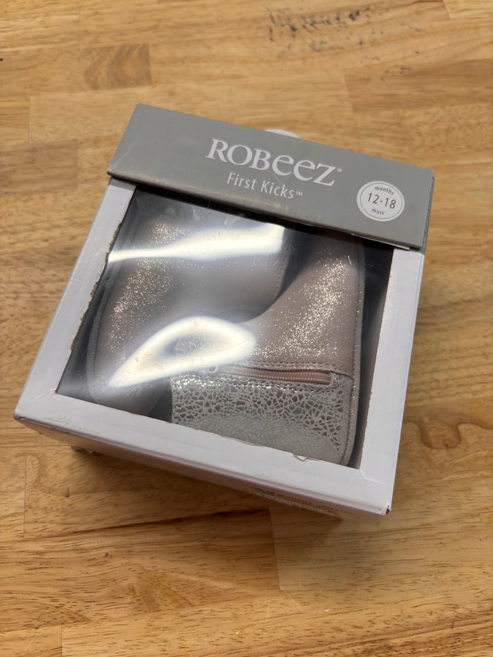 Robeez Silver Sparkle Madison Soft-Sole Boots 12-18M (NIB) NTW