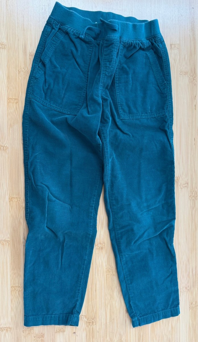 Tea Collection Corduroy Pants – 7 | Greenish Blue - Nest and Sprout-Consignment