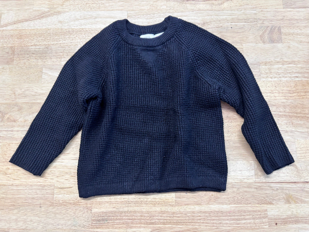 Zara Black Knit Pullover Sweater – 3–4Y