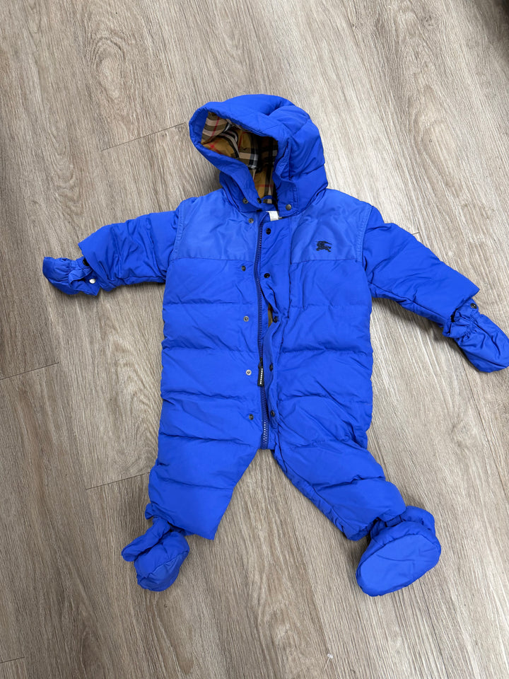 Burberry Children Royal Blue Snowsuit | Size 6M