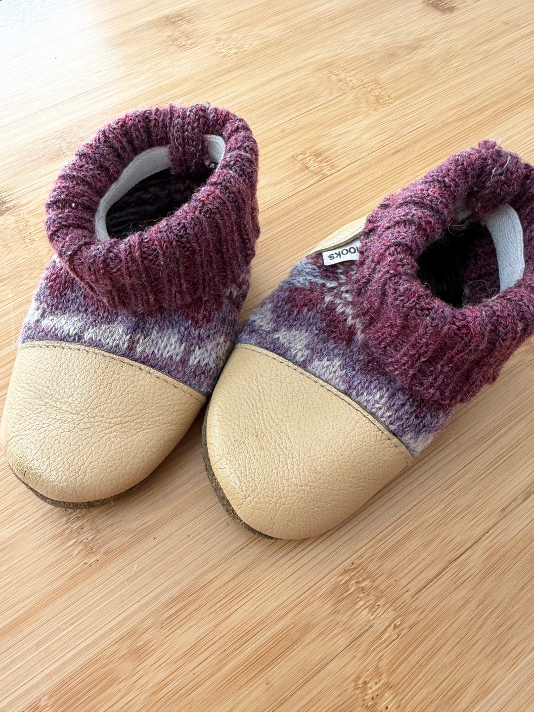 Nooks Bootie – 12cm | Purple | Leather Base | Knit Top