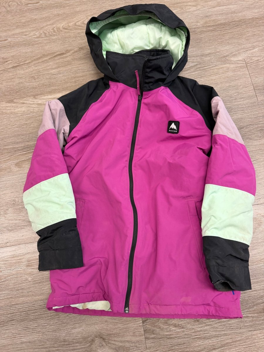 Burton Girls' Hart Jacket – XL 14/16 (164/170cm) | Fuchsia and Purple | Thermacore Eco | Grow With Me Snow Skirt - Nest and Sprout-Consignment