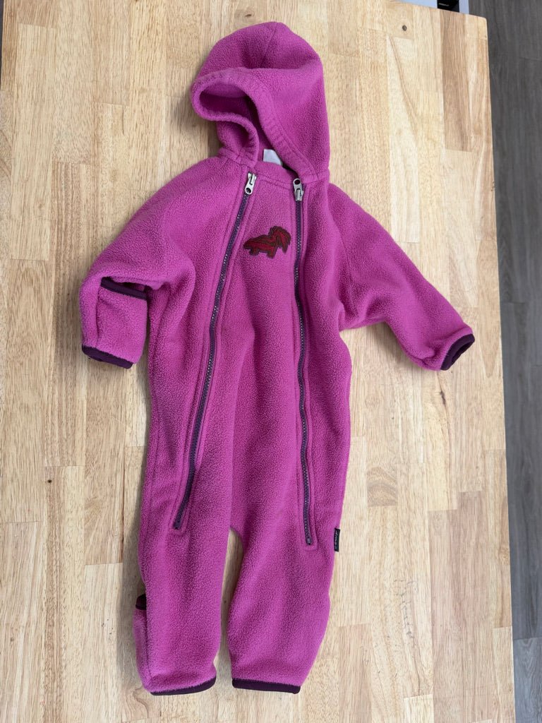 MEC Fleece Bunting Suit – 6M | Burgundy | Skunk Detail - Nest and Sprout - Consignment