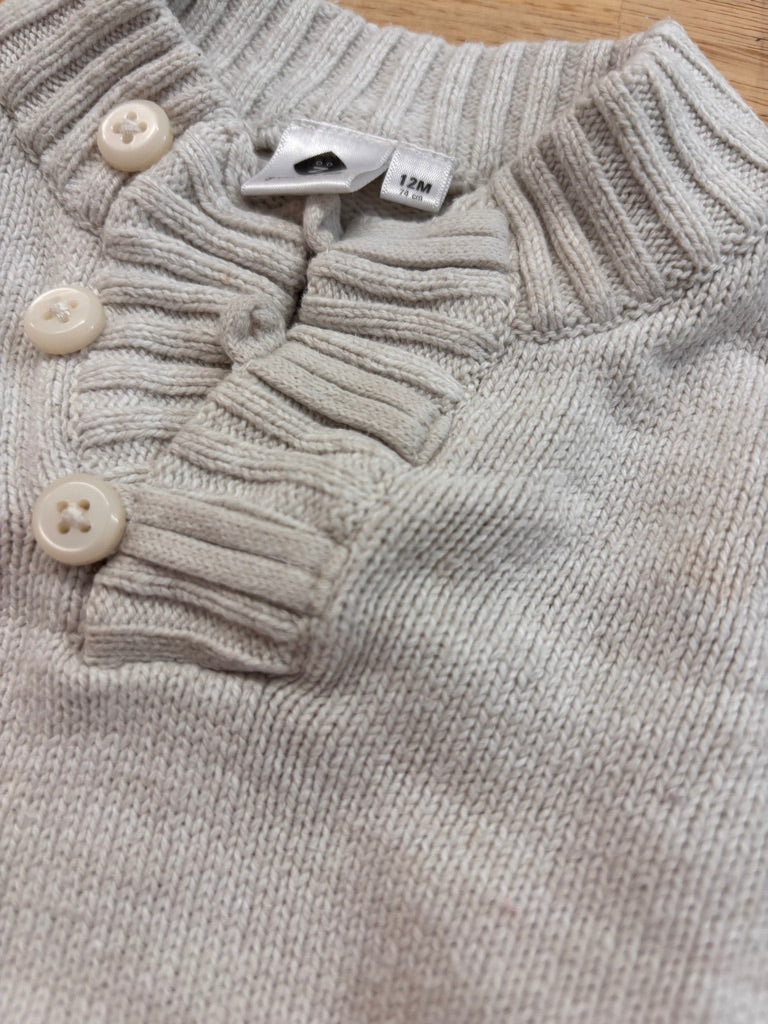 Grain de Blé 12M Knit Sweater (Off White, Light Staining)