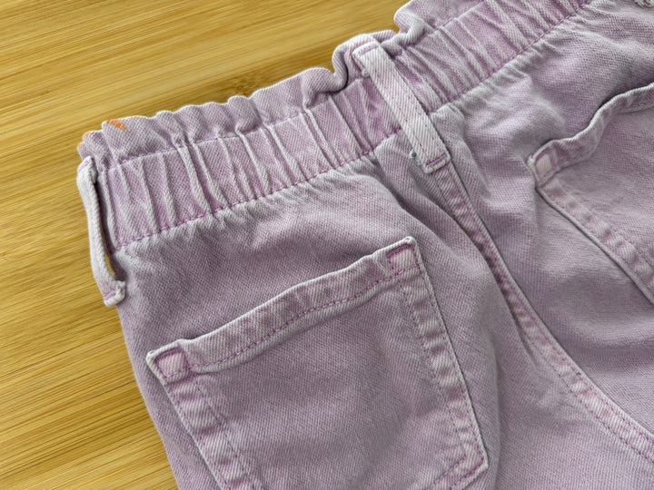 Cat & Jack Denim Shorts – 10/12 | Purple Paper Bag Waist | Play