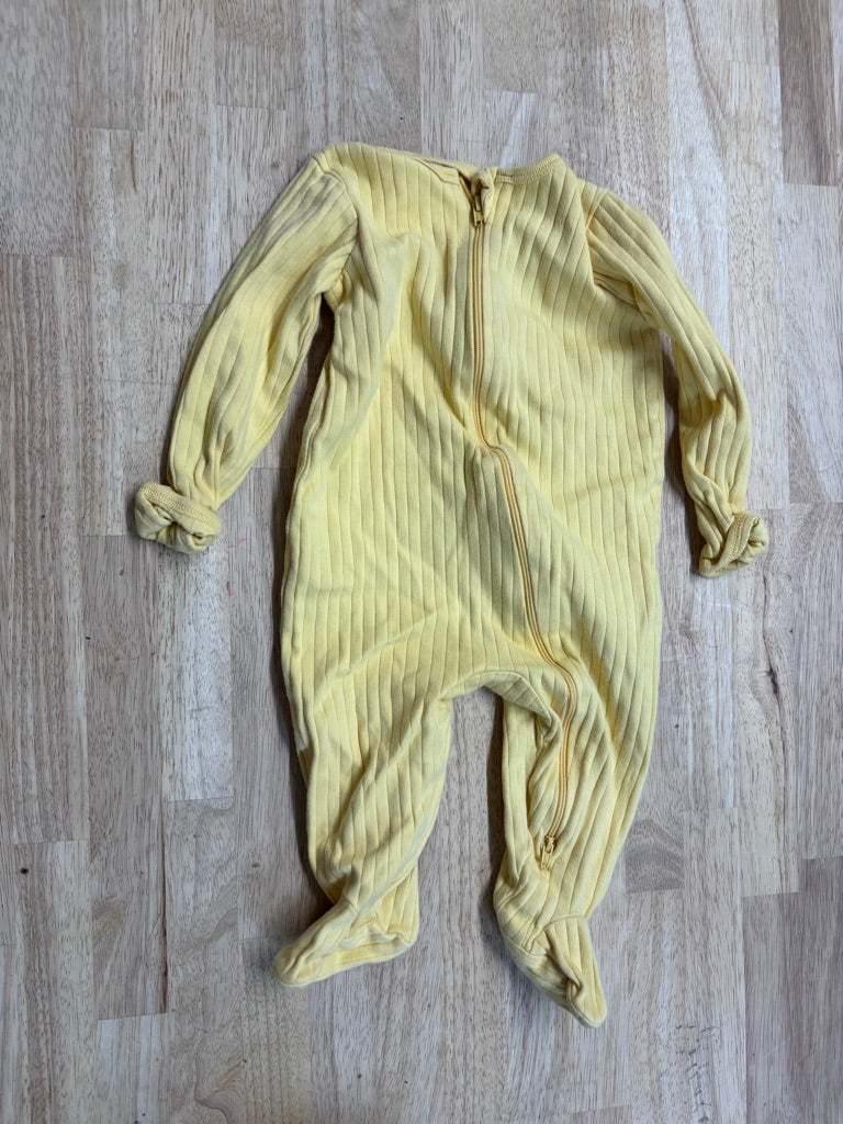 Wonder Nation Yellow Ribbed Footed Sleeper | Size 6–9M