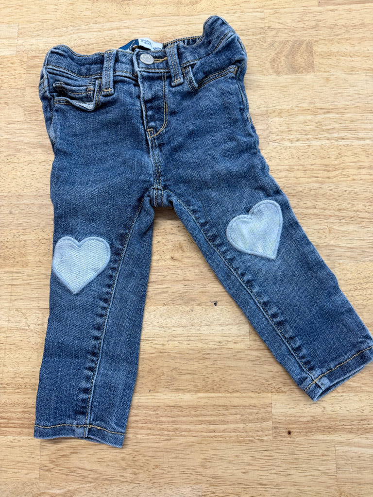 Old Navy Rockstar Heart Patch Jegging – 18–24M | Medium Wash
