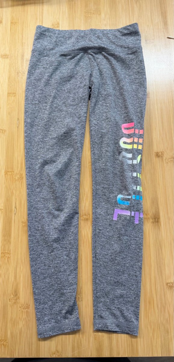 Justice Leggings – 10 | Grey with Logo - Nest and Sprout - Consignment