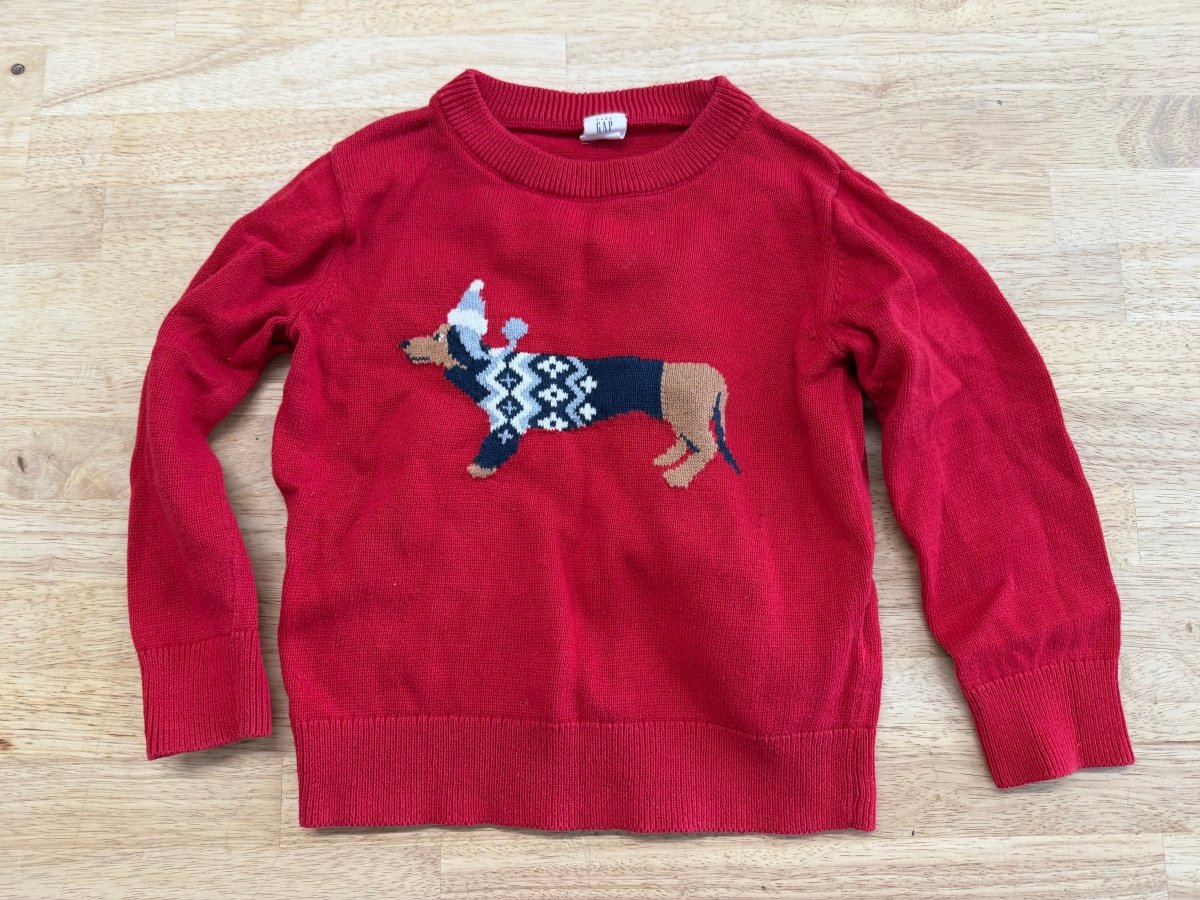 Gap Knit Sweater – 3Y | Dachshund Holiday - Nest and Sprout - Consignment