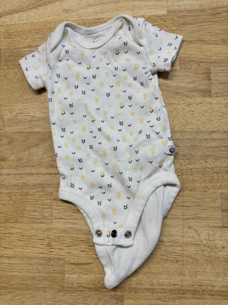 Petit Lem Bodysuit – Yellow/Black Geometric | Newborn