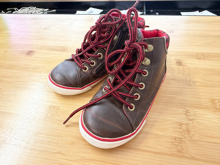 Gap Low Ankle Boots – 10 | Brown Lace-Up Side Zipper