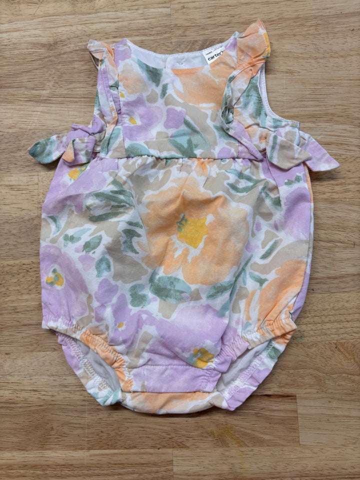 Carters 3M Bubble Romper – Purple Floral