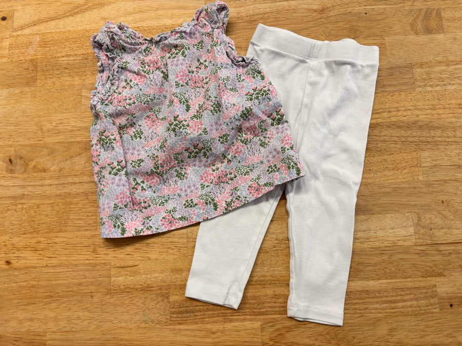 Joe Fresh Floral Two - Piece Set – 12 - 18M - Nest and Sprout - Consignment