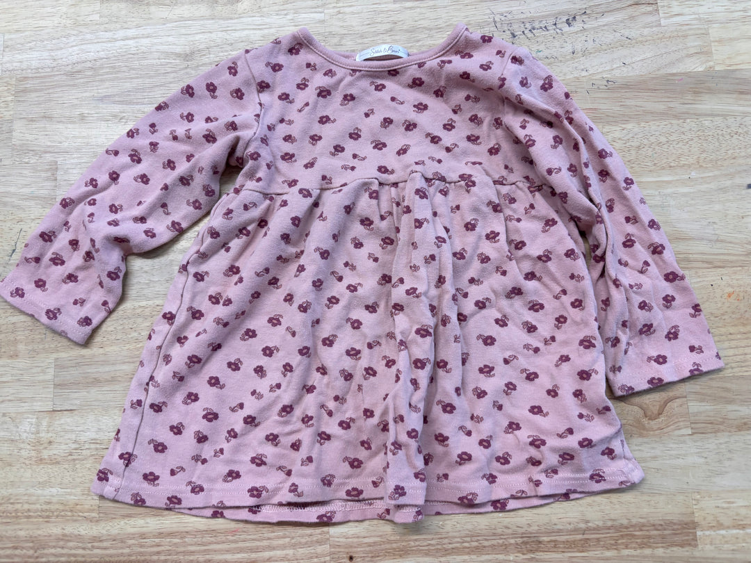 Stitch & Bean Light Pink Floral Dress 3T