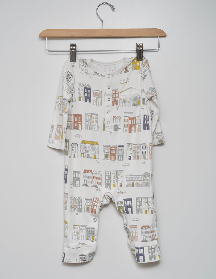 Pehr Henley Romper 6-12 Months, City Scape | Clearance