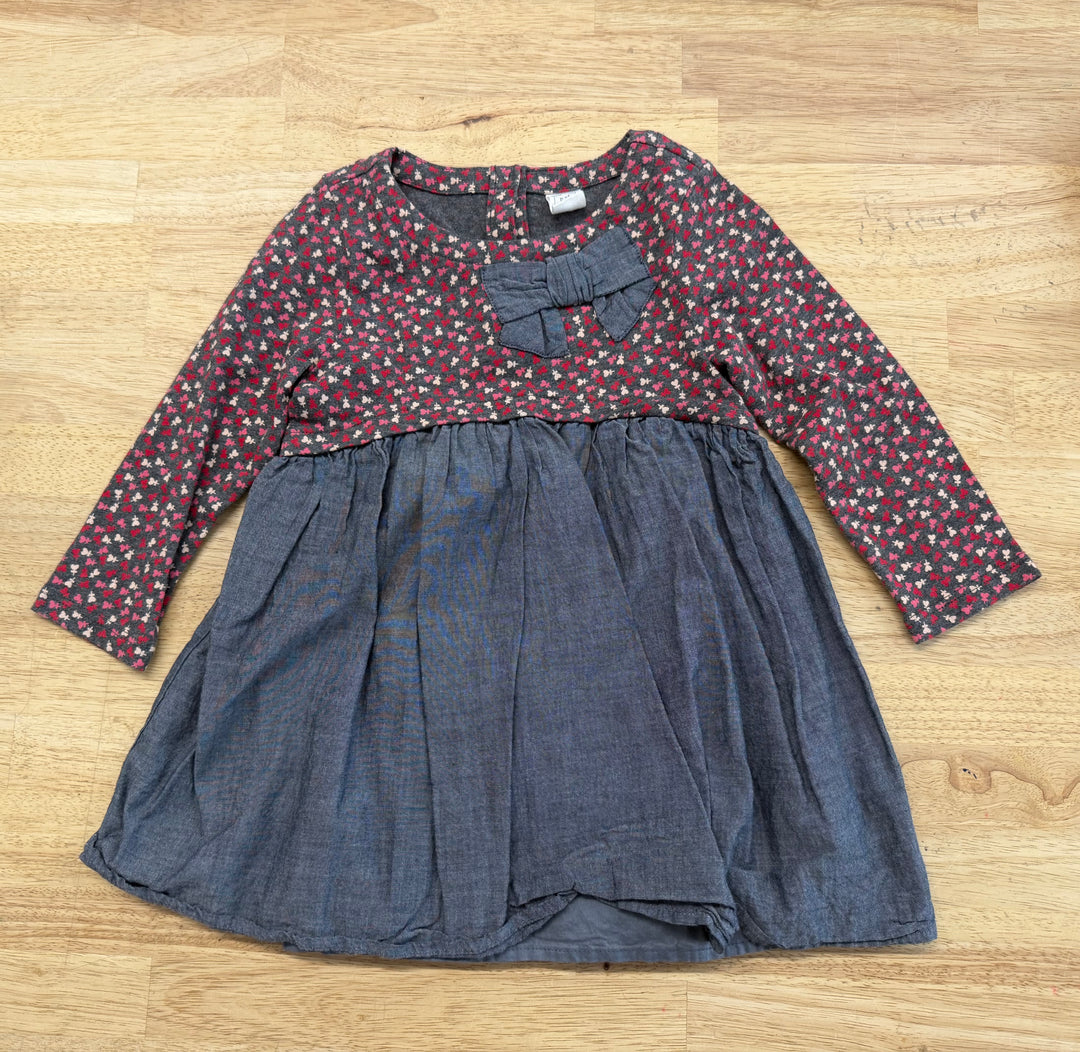Gap Dress – 2T | Heart Print Charcoal