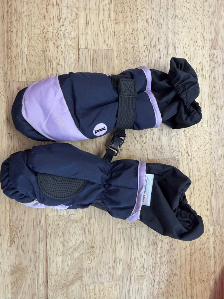 Snow Mittens – 2–4Y | Navy & Lilac