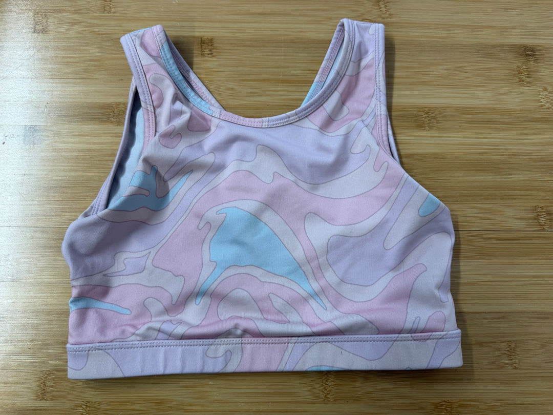 Joe Fresh Active Sports Bra Crop Top – 10/12 | Pink & Purple Tie-Dye