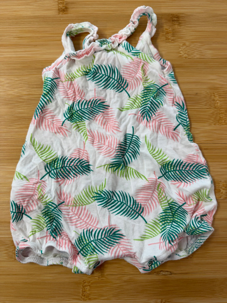 Silkberry Romper – Newborn–3M | Fauna Print Bamboo Rayon Lightweight