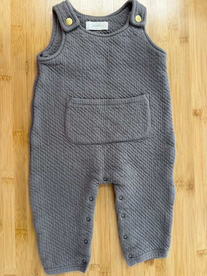 Pehr Quilted Overalls – 12–18M | Charcoal