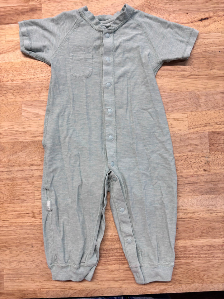 Nest Designs Bamboo Light Green Short-Sleeve Sleeper – 3-6M