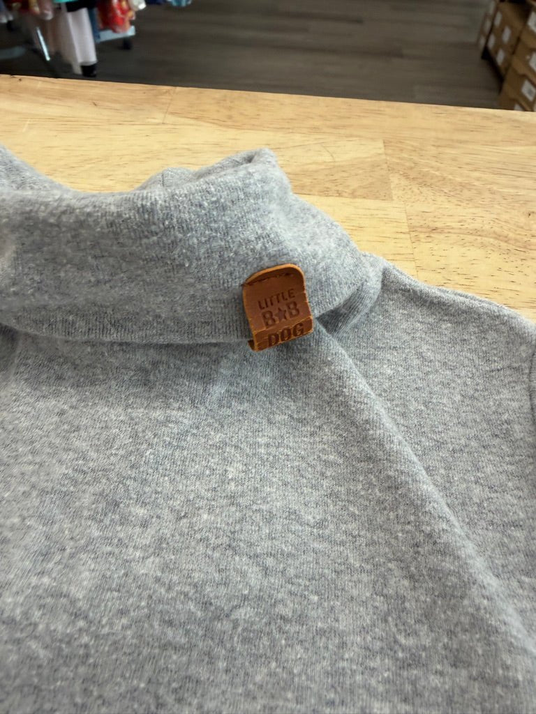 Lil Bulldog Turtleneck – 120 | Grey Slim Fit - Nest and Sprout - Consignment