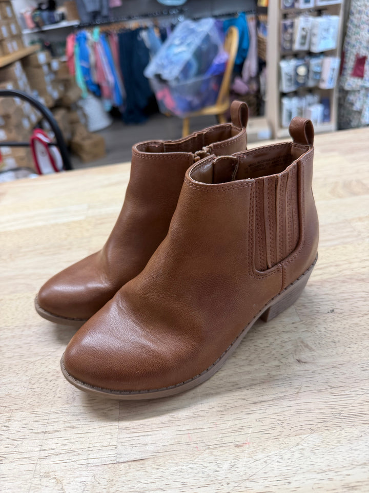 Old Navy Chestnut Ankle Boot – Junior 13 | Low Heel Zipper