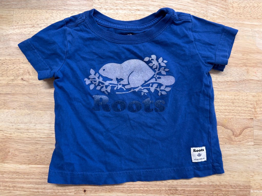 Roots Graphic Shirt – 3 - 6M blue (Play) - Nest and Sprout - Consignment