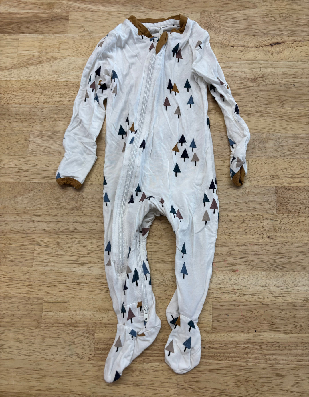 ZippyJamz Bamboo Sleeper White Forest Print | Size 0–3M