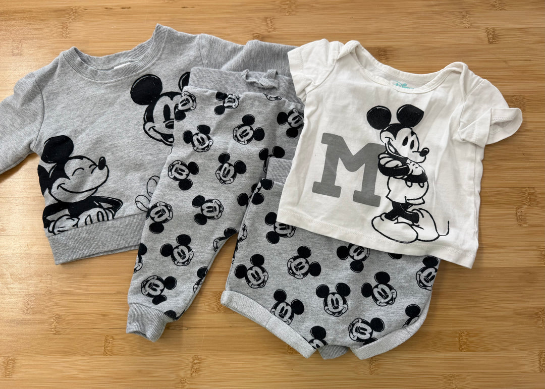 Disney Baby Mickey Mouse Four-Piece Set – 3M | Grey