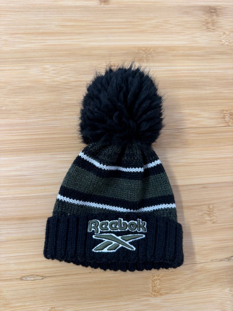 Reebok Infant Pompom Toque – One Size | Green & Black - Nest and Sprout-Consignment