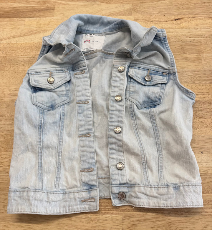 Garage Bleached Denim Vest – Adult XS (Est. 10-12 Fit)