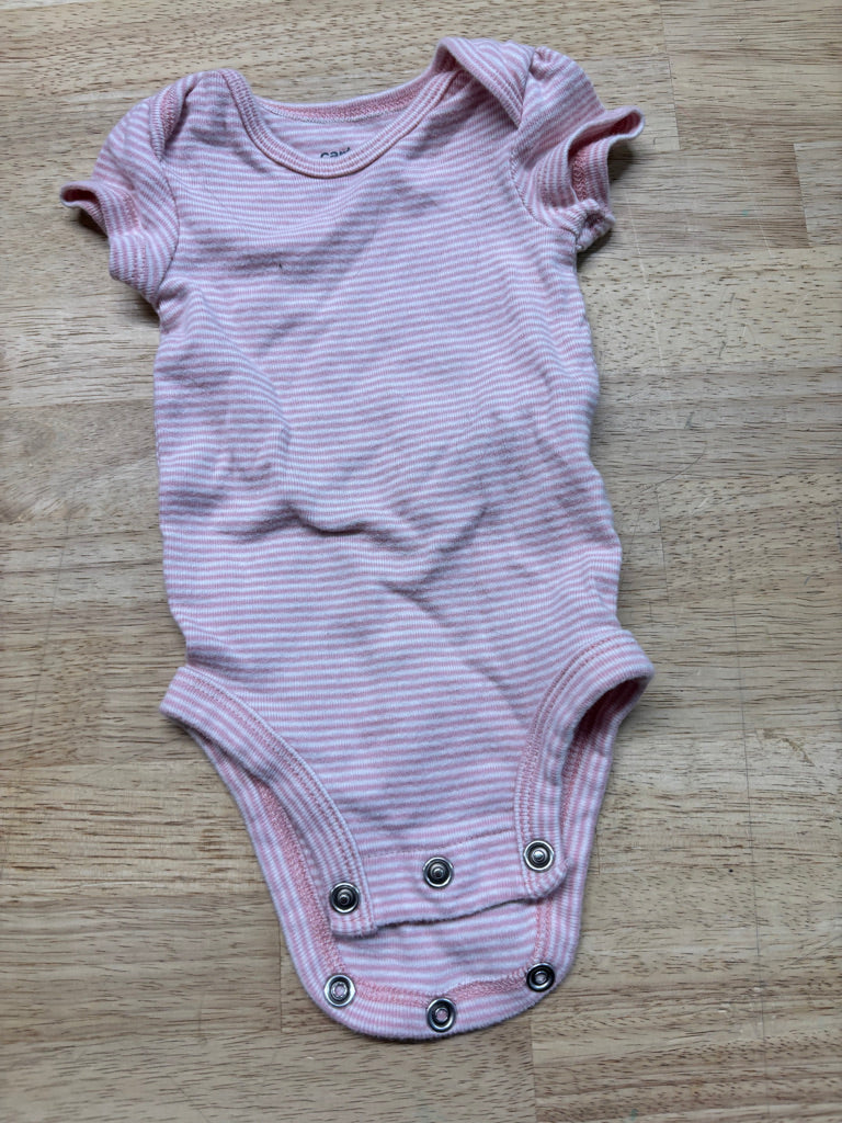 Carter’s Light Pink Striped Bodysuit | Newborn