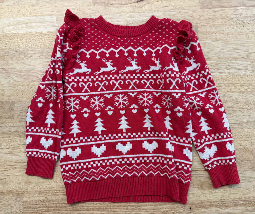Andy & Evan Christmas Knit Sweater – 3T | Off-Red