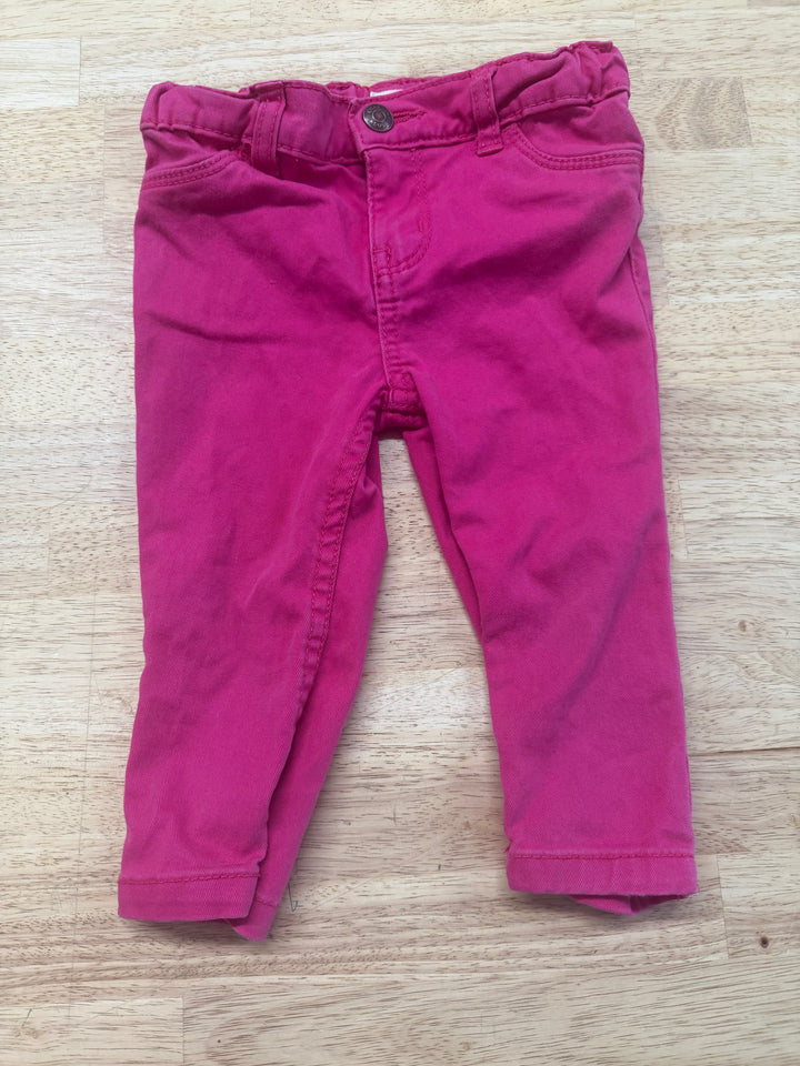OshKosh Girls Pink Jeans – 12M | Adjustable Waist | Play