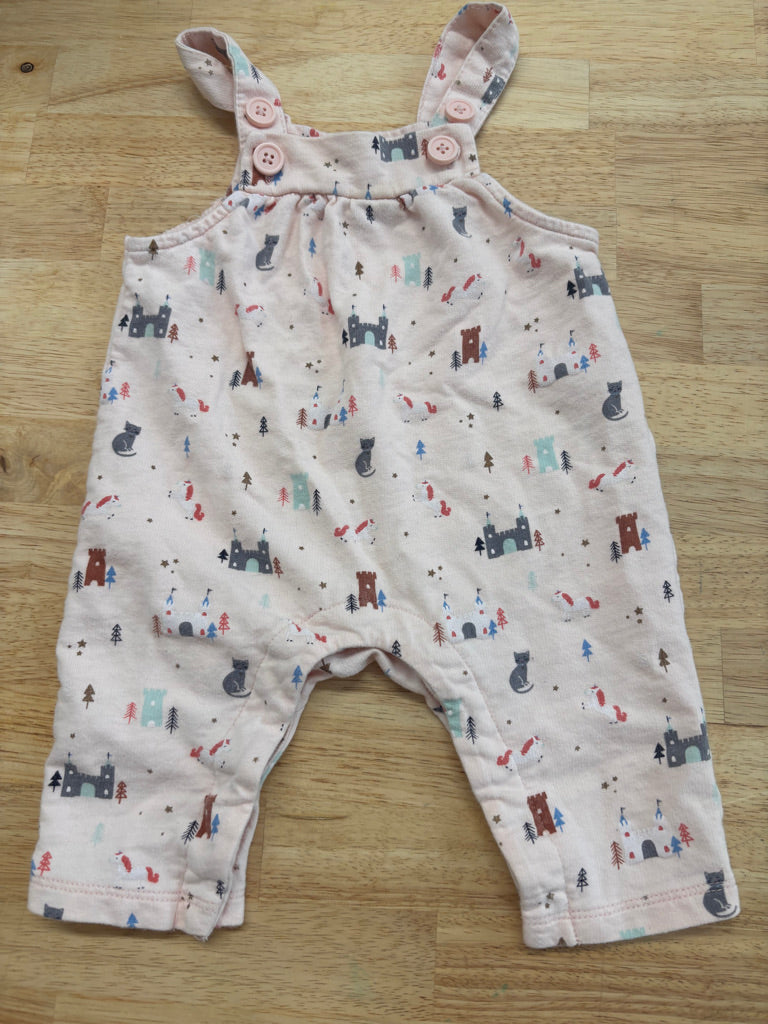 Starting Out 3M Romper – Pink Castle & Unicorn Print