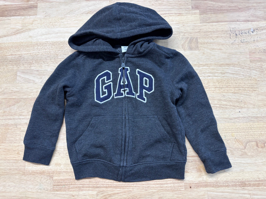 Baby Gap Charcoal Zip-Up Hoodie 4Y