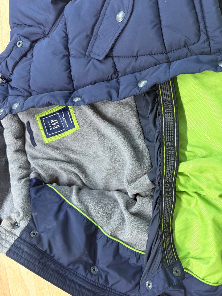 Baby Gap Snow Skirt Puffer Jacket – 18–24M | Navy Fleece Lined | Play