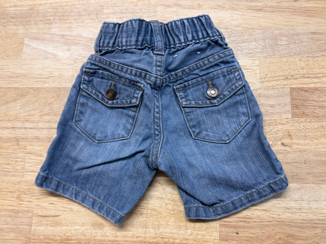 Gap Denim Shorts – Size 3–6M (Light Wash)
