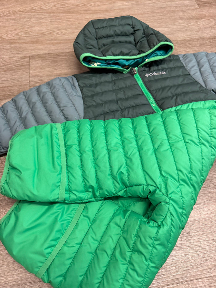 Columbia Two-Tone Green Snowsuit – 18–24M | Lightweight Polyester